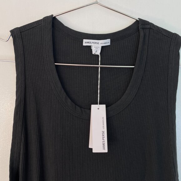 James Perse Ribbed Daily Tank - Carbon Pigment - Size 4/XL - NWT - Picture 2 of 6